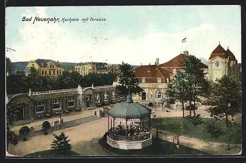 AK Bad Neuenahr, Kurhaus mit Terrasse aus der Vogelschau