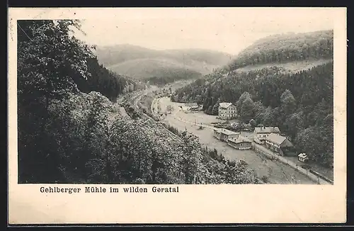 AK Gehlberg, Gehlberger Mühle im wilden Geratal