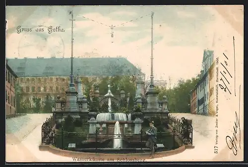 AK Gotha, Wasserkünste am Schlossberg