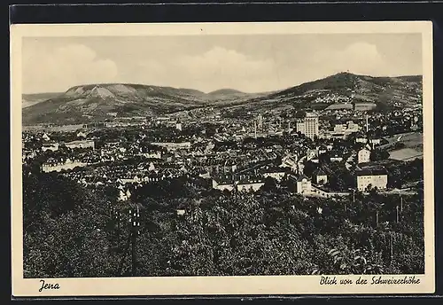 AK Jena, Ortsansicht mit Blick von der Schweizerhöhe