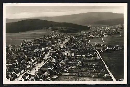 AK Gräfenhain, Ortsansicht aus der Vogelschau