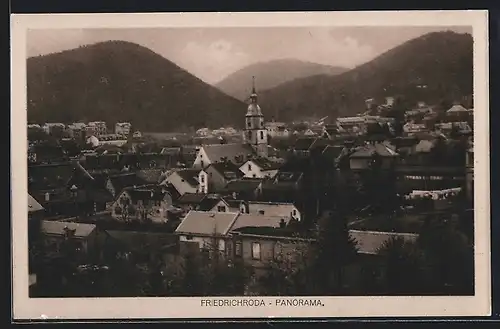 AK Friedrichroda, Blick über die Ortschaft