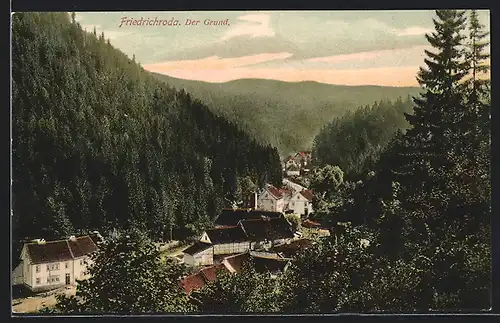 AK Friedrichroda, Blick ins Tal, Der Grund