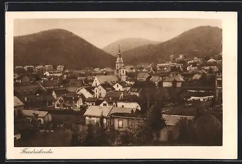 AK Friedrichroda, Ortsansicht aus der Vogelschau