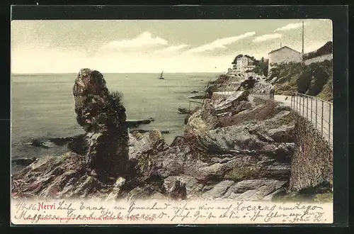 AK Nervi, Panorama mit Küste