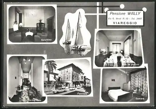 AK Viareggio, Hotel-Pensione Wally, Via G. Verdi N. 10