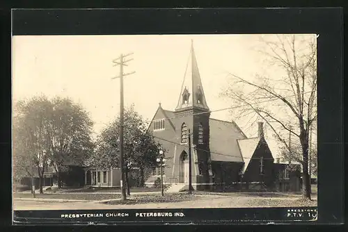 Foto-AK Peterburg, IN, Presbyterian Church