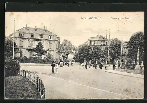 AK Mülhausen i. E., Eingang zur Stadt