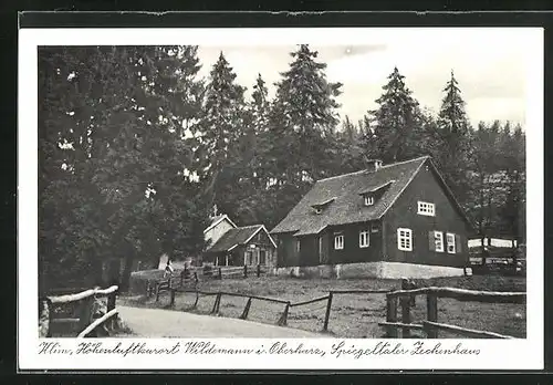 AK Wildemann / Harz, Ortspartie mit Spiegeltaler Zechenhaus