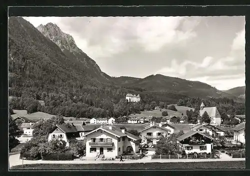 AK Mauthausen i. Obb., Ansicht mit Hochstaufen und Schloss Staufeneck