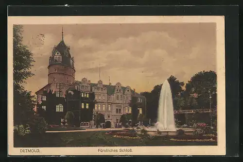 AK Detmold, Totalansicht fürstliches Schloss