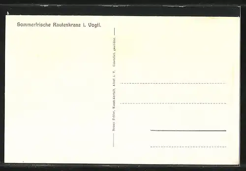 AK Rautenkranz i. Vogtl., Sommerfrische im Wald