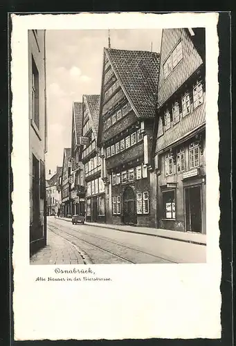 AK Osnabrück, Alte Häuser in der Bierstrasse