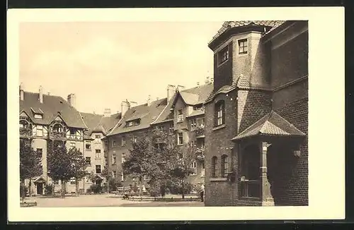 AK Essen, Ortspartie Kolonie Friedrichshof