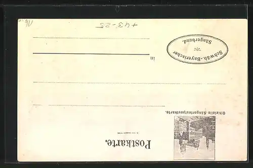 AK Augsburg, VII. Schwäb.-Bayerisches Sängerbundesfest 1900, Festhalle