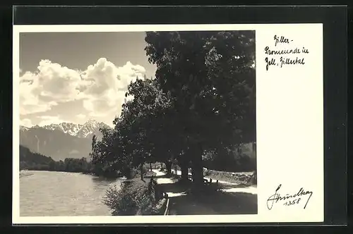 Foto-AK Hans Hruschka Nr. 1358: Zell, Zillerpromenade, Zillertal