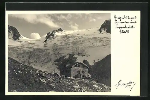 Foto-AK Hans Hruschka Nr. 579: Greizerhütte im Zillertal