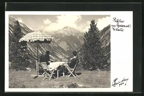 Foto-AK Hans Hruschka Nr. 764: Riffler von Grawand, Zillertal