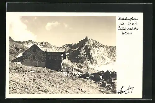 Foto-AK Hans Hruschka Nr. 902: Furtschaglhaus mit Spitze, Zillertal