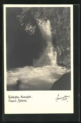 Foto-AK Hans Hruschka Nr. 1267: Hippach / Zillerthal, Keilkeller-Wasserfall