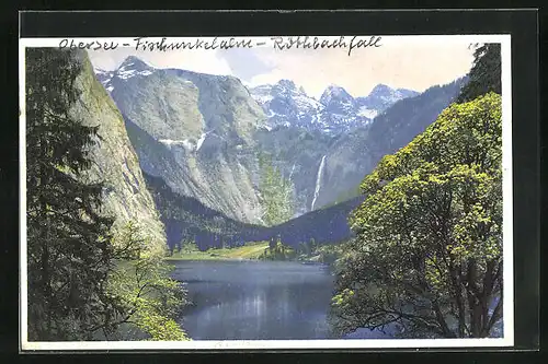 Künstler-AK Photochromie Nr. 5065: Blick auf den Obersee mit Rothbachfall