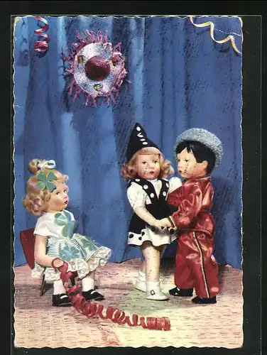 AK Käthe Kruse-Puppe, Tanzendes Puppenpaar