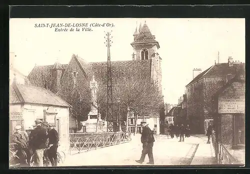 AK Saint-Jean-de-Losne, Entrée de la Ville