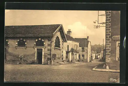 AK Belan-sur-Ource, La Fontaine et Rue du Moulin