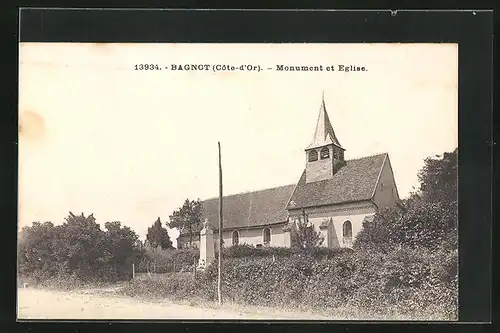 AK Bagnot, Eglise et Monument