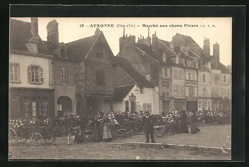 AK Auxonne, Marché aux choux Fleurs