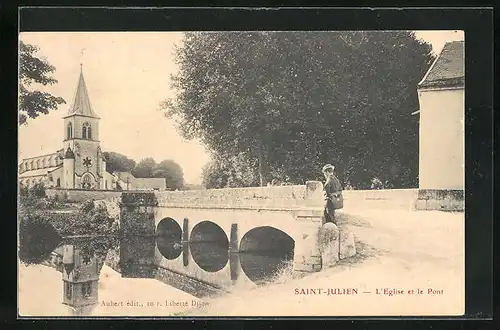 AK Saint-Julien, L`Eglise et le Pont