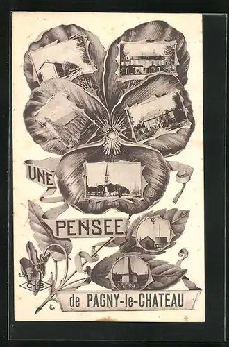 AK Pagny-le-Chateau, Monument, Mairie, L`Eglise, Chateau