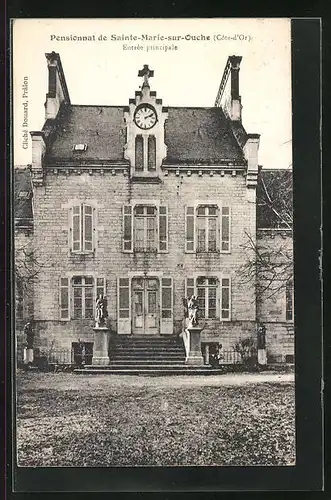 AK Sainte-Marie-sur-Ouche, Pensionat - Entrée principale