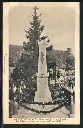 AK La Motte-Ternant, Monument élevè à la Mémoire des Enfants du Pays