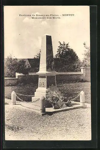 AK Montot, Monument aux Morts