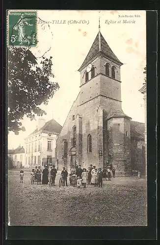 AK Is-sur-Tille, Eglise et Mairie
