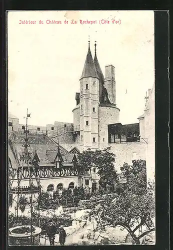 AK La Rochepot, Intérieur du Château