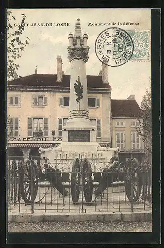 AK Saint-Jean-De-Losne, Monument de la défense