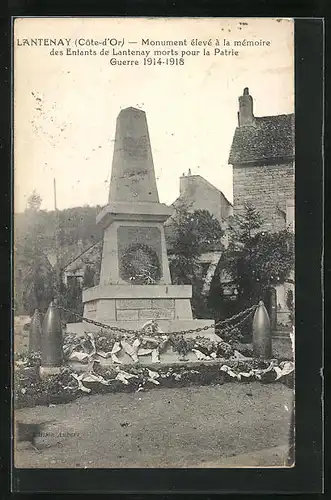 AK Lantenay, Monument élevé à la mémoire