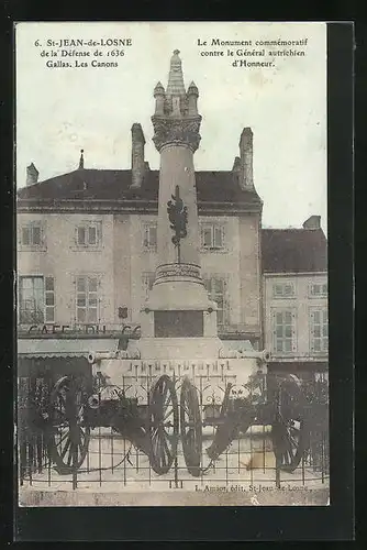 AK Saint-Jean-de-Losne, Le Monument commémoratif