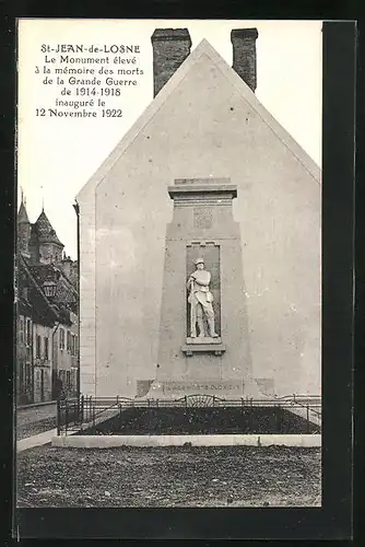 AK Saint-Jean-de-Losne, Le Monument