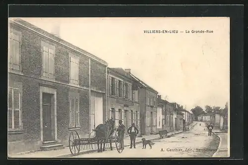 AK Villiers-en-Lieu, La Grande-Rue
