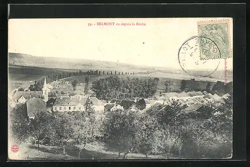 AK Belmont, Panorama vu depuis la Roche
