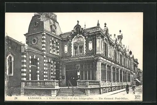 AK Langres, L`Hôtel des Postes et des Télégraphes