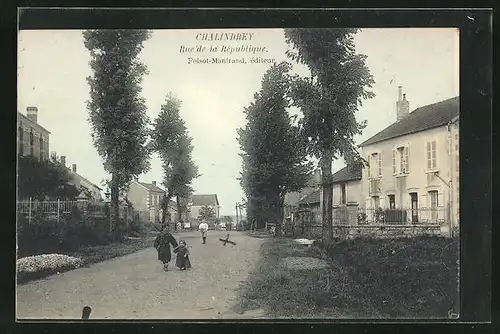 AK Chalindrey, Rue de la Republique, Poisont-Mantrand