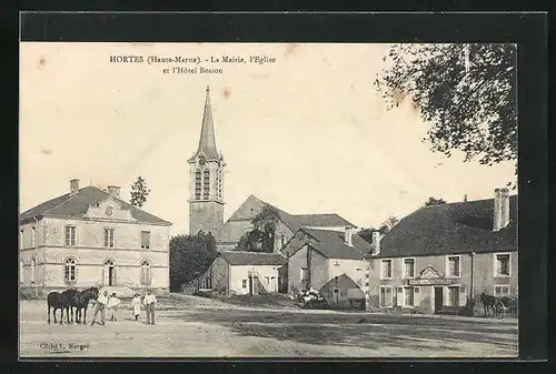 AK Hortes, La Mairie, L`Eglise