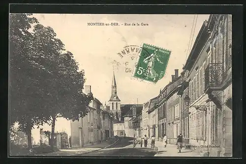 AK Montier-en-Der, Rue de la Gare