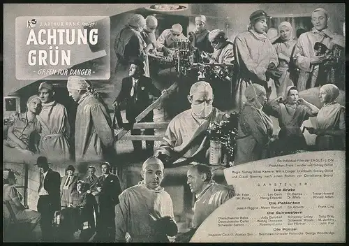 Filmprogramm FB Nr. 179, Achtung Grün, Leo Genn, Trevor Howard, Ronald Adam, Regie Sidney Gilliat