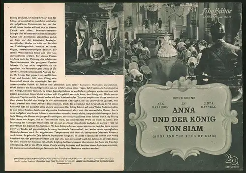 Filmprogramm FB Nr. 15, Anna und der König von Siam, Irene Dunne, Linda Darnell, Rex Harrison, Regie John Corwell