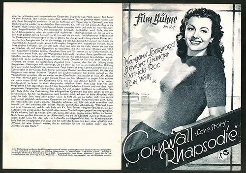 Filmprogramm FB Nr. 169, Cornwall Rhapsodie, Margaret Lockwood, Stewart Granger, Patricia Roc, Regie Leslie Arliss